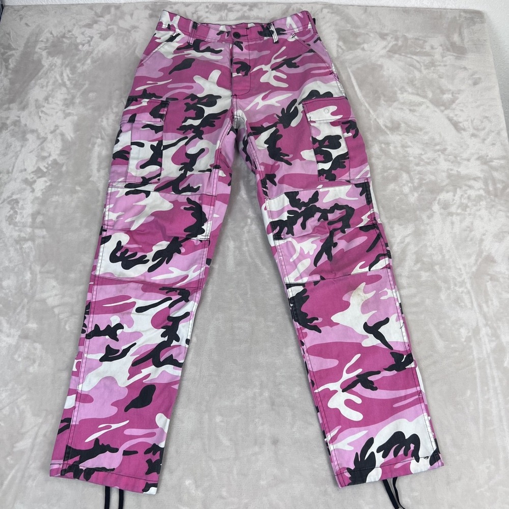 Rothco Pants Womens Small Pink Camo Cargo Military Tactical Y2K Streetwear Skate